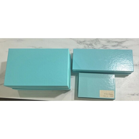 Lot of 3 TIFFANY & CO Blue EMPTY Gift Boxes See Pictures For Measurements - Picture 2 of 9